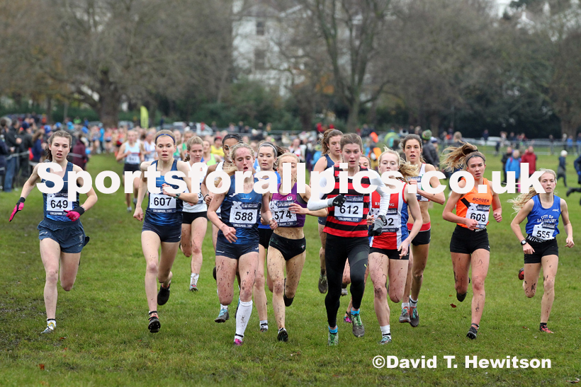 Womens under-17s and under-20s, 2019 European Cross Country Trials and British Cross Challenge, Sefton Park, Liverpool.  Photo: David T. Hewitson/Sports for All Pics